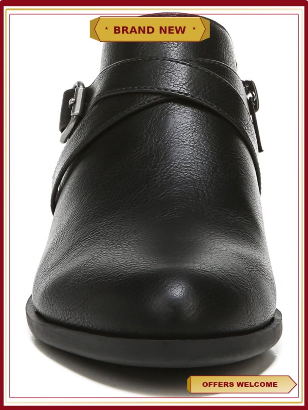 LifeStride Women's Adley Ankle Booties with Faux Leather Upper, Slip-On Style, - Picture 3 of 8